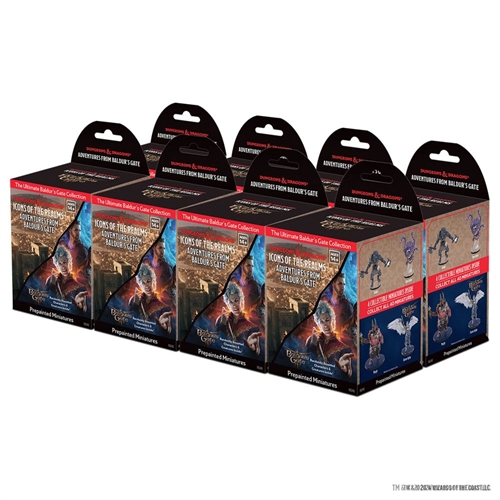 DnD - Adventures from Baldur's Gate Booster Brick (8 stk) - Icons of the Realms DnD Miniatures